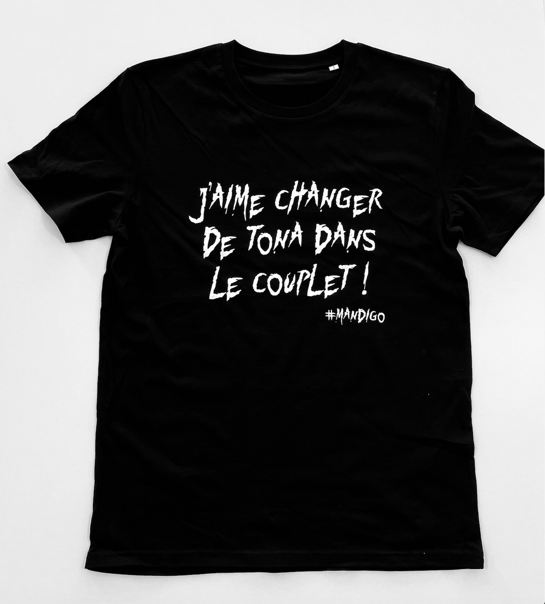 T-shirt manches courtes col rond - J'aime changer de Tona dans le couplet